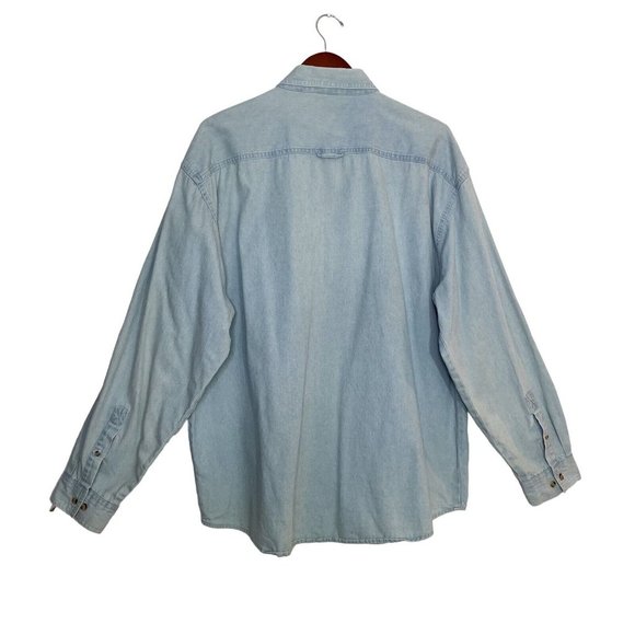 Vintage Blue Point Harley Davidson Button Down- Biker- Embroidered- Men’s XL - Picture 3 of 12